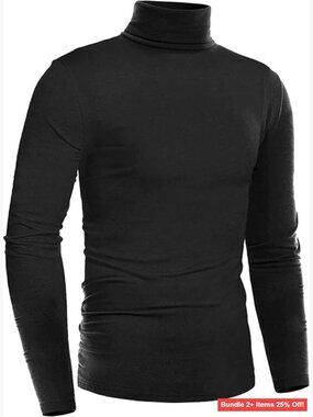 Men's Slim Fit Turtleneck Thermal Sweater, Long Sleeve Pullover